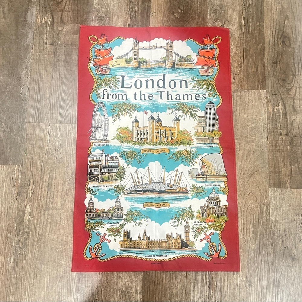 FINAL PRICE Vintage London Tea Towel